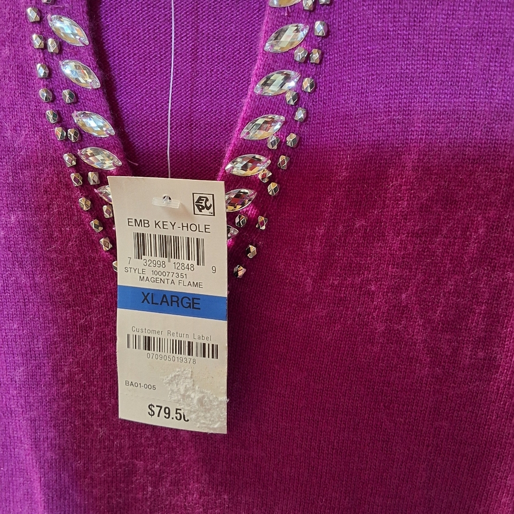 NWT INC PINK LONG SLEEVE KEYHOLE BLOUSE - Picture 5 of 12